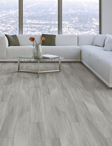 Living Room Gray Greige Luxury Vinyl Plank LVP -  Floorco of Rochester in Rochester, MN